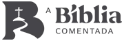 Logotipo A Bíblia Comentada, com cruz sobre estrada em forma de letra B